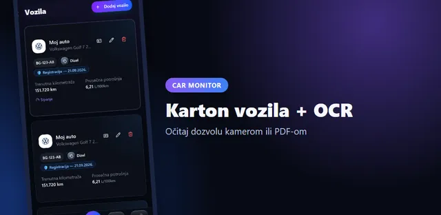 CAR MONITOR - OCR saobraćajne dozvole
